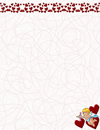 Valentine Day Cupid Stationery Printer Paper 26 Sheets