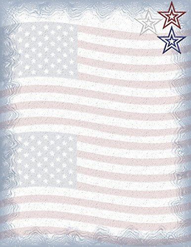 American Flag  and  Stars Stationery Printer Paper 26 Sheets