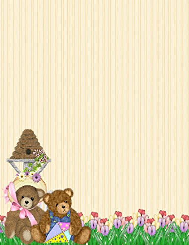 Teddy Bears  and  Bee Hive Stationery Printer Paper 26 Sheets