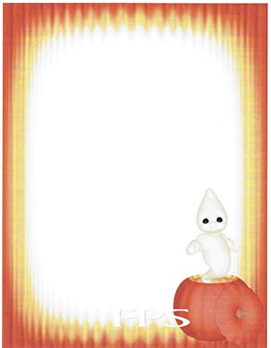 Halloween Ghost  and  Pumpkin Stationery Printer Paper 26 Sheets