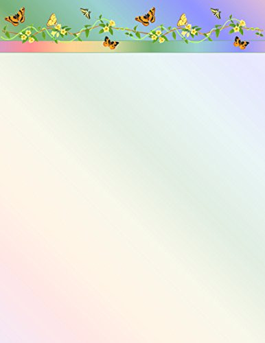 Butterfly Floral Stationery Printer Paper 26 Sheets