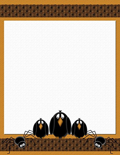 Halloween Crows  and  Spider Stationery Printer Paper 26 Sheets