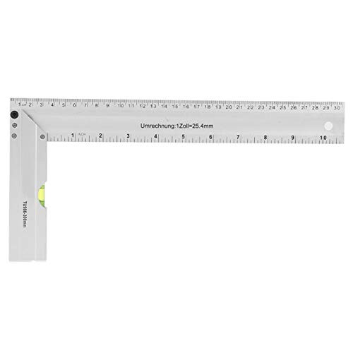 Right Angle Rule 300mm Aluminium Alloy Thickened 90 Degree Woodworking Auxiliary Measuring Tool