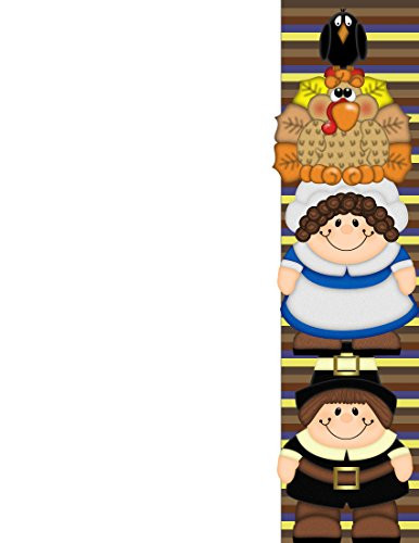Thanksgiving Children Dressed up Like Pilgrim  and  Puritan Stationery Printer Paper 26 Sheets