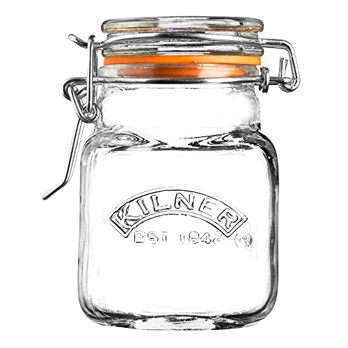 Kilner Square Clip Top Spice Jar, 2-Fl Oz