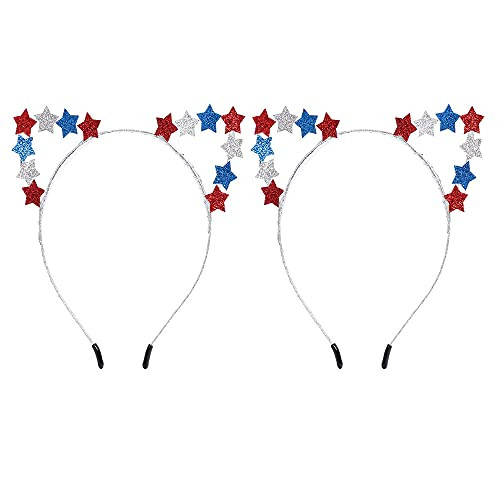 Vocoliday 2Pcs Patriotic Star Headband Stars July 4th Headband Stars Hair Hoop Stars Hair Accessory for Veteran's Day Independence Day Patriotic Party Accessories Vocoliday 2Pcs Patriotic Star Headband Stars July 4th Headband Stars Hair Hoop Stars Hair Accessory for Veteran's Day Independence Day Patriotic Party Accessories