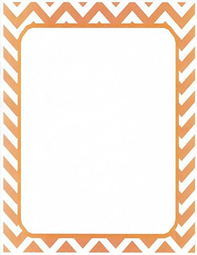 Orange Chevron Stationery Printer Paper 26 Sheets