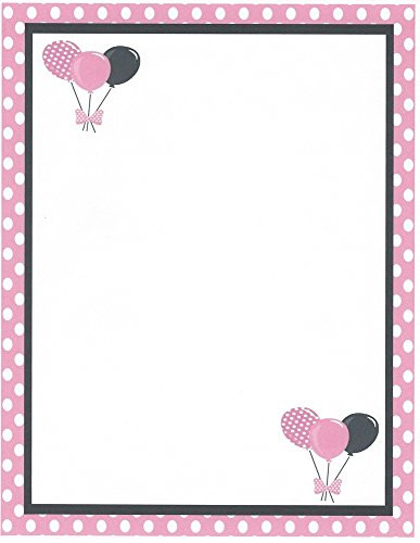 Polka Dot Balloons Stationery Printer Paper 26 Sheets