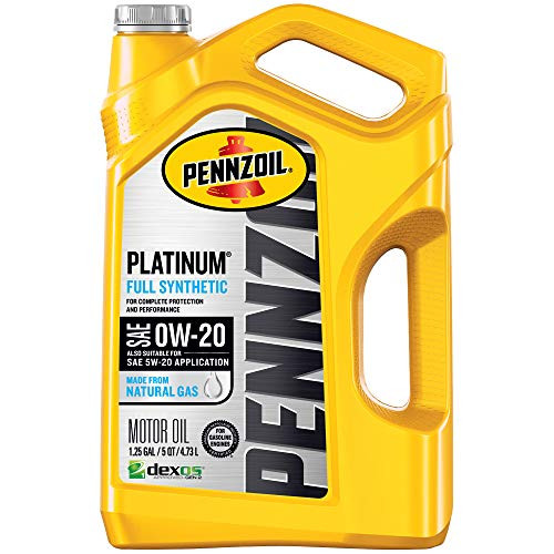 Pennzoil Platinum Full Synthetic Motor Oil (SAE, SN) 0W-20, 5 Quart - Pack of 1 Pennzoil Platinum Full Synthetic Motor Oil (SAE, SN) 0W-20, 5 Quart - Pack of 1