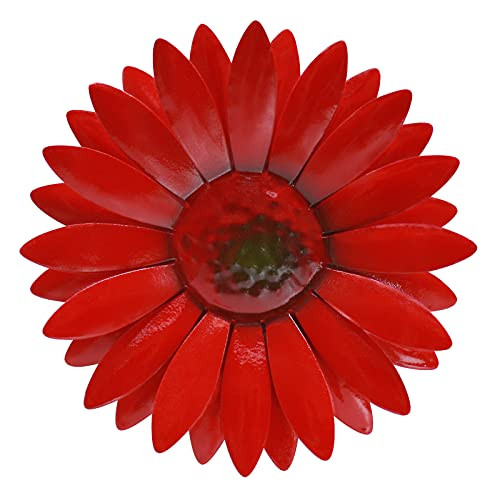 EASICUTI Red Sunflower Metal Flowers Wall Decor Metal Wall Art Decorations Hanging for Indoor Outdoor Home Bathroom Kitchen Room Bedroom Living Room Garden Patio Porch 6 Inch EASICUTI Red Sunflower Metal Flowers Wall Decor Metal Wall Art Decorations Hanging for Indoor Outdoor Home Bathroom Kitchen Room Bedroom Living Room Garden Patio Porch 6 Inch
