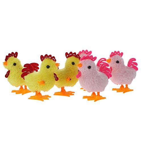 PRETYZOOM 6pcs Plush Chicken Wind-up Toys Jumping Chicken Plush Chicks Toys Clockwork Toys Easter Party Favor Supplies Goody Bag Fillers PRETYZOOM 6pcs Plush Chicken Wind-up Toys Jumping Chicken Plush Chicks Toys Clockwork Toys Easter Party Favor Supplies Goody Bag Fillers