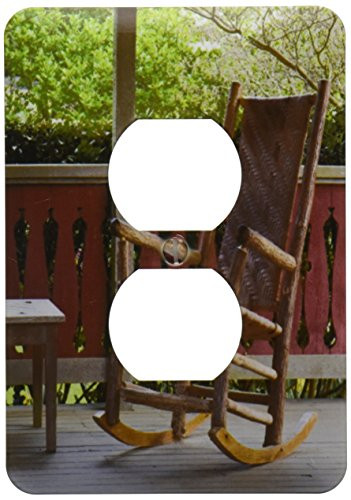 3dRose lsp_89336_6 Georgia, Pine Mountain. Rocking Chair, Porch - Us11 Jeg0167 - Julie Eggers - 2 Plug Outlet Cover