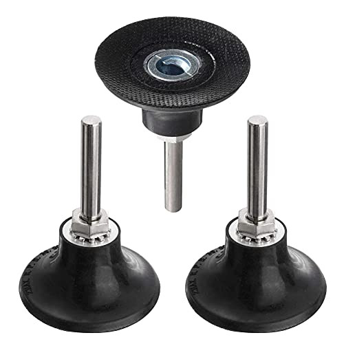 Saipe 3 Pcs 2 Inch Disc Pad Holder with 1/4-inch Shank, Sanding Discs Holder Rotary Tool Kit Quick Change Adapter for Die Grinder Accessories for Polishing, Sanding, Surface Preparation