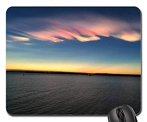 Mouse Pad - Sheet Lightning Sea Water Sky Clouds Afterglow