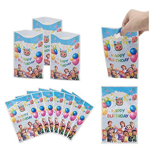 30pcs Cocomelon Family Party Gift Bags, Cocomelon Gift Bags, Cocomelon Party Supplies, Children's Plastic Candy Snack Bags, Cocomelon Theme Birthday Party Baby Shower Decoration Supplies.