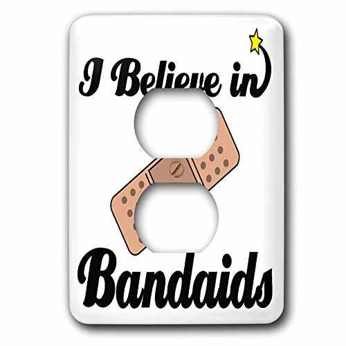 3dRose lsp_104768_6 I Believe In Band-Aids 2 Plug Outlet Cover Multicolor 3dRose lsp_104768_6 I Believe In Band-Aids 2 Plug Outlet Cover Multicolor