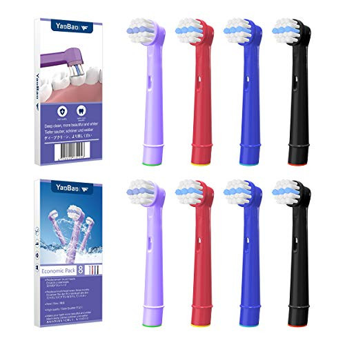 VINFANY Replacement Toothbrush Heads Compatible with Oral B, Adults Toothbrush Heads for Braun Electric Toothbrush, Refills for Oral b Black Toothbrush Heads/ Colored Toothbrush Heads,8pcs VINFANY Replacement Toothbrush Heads Compatible with Oral B, Adults Toothbrush Heads for Braun Electric Toothbrush, Refills for Oral b Black Toothbrush Heads/ Colored Toothbrush Heads,8pcs