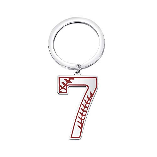 FAADBUK Baseball Initial Keychain Baseball Lucky Number Jewelry Baseball Jersey 0-9 Inspiration Pendant Keychain for Boy Men Girl Women -Baseball 7 K-S- FAADBUK Baseball Initial Keychain Baseball Lucky Number Jewelry Baseball Jersey 0-9 Inspiration Pendant Keychain for Boy Men Girl Women -Baseball 7 K-S-