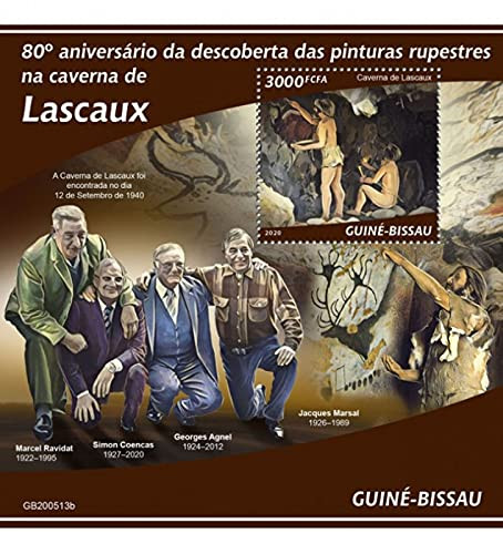 Guinea-Bissau - 2020 Lascaux Cave Paintings - Stamp Souvenir Sheet - GB200513b