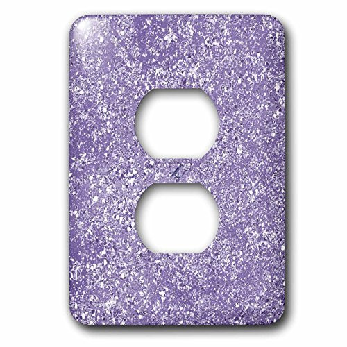 3dRose LSP_271056_6 Picturing Purple Image of Glitter Sparkle Plug Outlet Cover