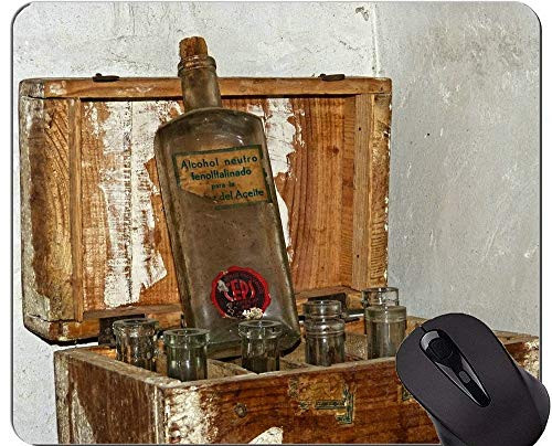 Chemistry Laboratory with Display Formula Science Graphic Mouse Pad Personalized,Bottles Office Mouse Pad