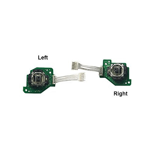 Rinbers® Left Right Analog 3D Joysticks with PCB and Flex Cable Assembly Replacement for Nintendo Wii U Gamepad