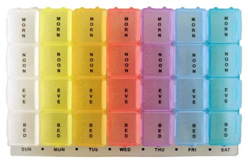 ToolUSA Chenet Rainbow 7-day Mediplanner Pill Organizer/Pill-box: TJ-08728-Z02 : -Pack of 2 Pcs.-