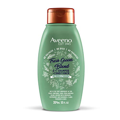 Aveeno Scalp Soothing Fresh Greens Blend 2-in-1 Shampoo  plus Conditioner, 12 Ounce