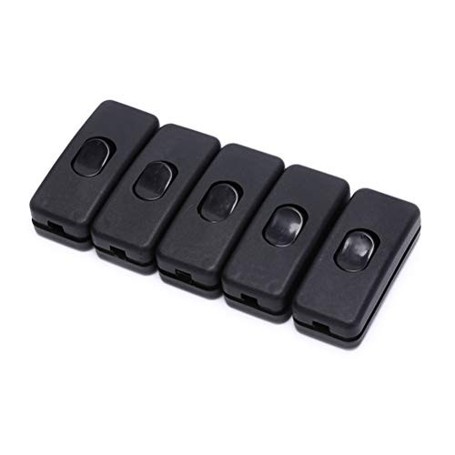ON/OFF Inline Switch Black Inline Table Lamp Desk Light Cord Cable Switch 110-250V 5pcs/lot