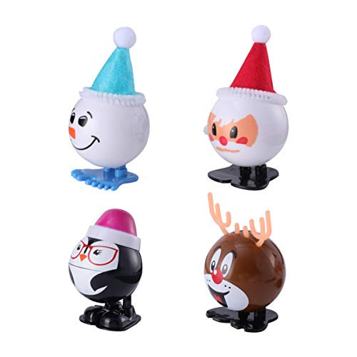 PRETYZOOM 4Pcs Christmas Clockwork Toy Wind Up Toys Santa Walking Toys Christmas Goody Bag Filler Holiday Party Favor for Kids Toddlers PRETYZOOM 4Pcs Christmas Clockwork Toy Wind Up Toys Santa Walking Toys Christmas Goody Bag Filler Holiday Party Favor for Kids Toddlers