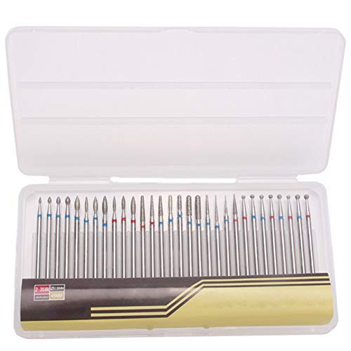 Nail Drill Set Cuticle Removal Tool Set Nail File Set Rotary Polishing File Nail Salon Nail Pedicure Tool Nail Polish Polishing Tool for Nail Salon -a- 30pcs