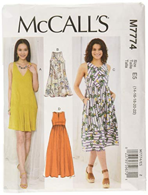 McCall's Patterns Misses' Dresses Sewing Pattern, Multicolor