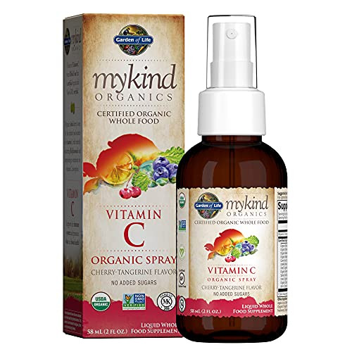 Garden of Life Vitamin C with Amla - mykind Organic C Vitamin Whole Food Supplement for Skin Health, Cherry Tangerine Spray, 2oz Liquid - Packaging May Vary Garden of Life Vitamin C with Amla - mykind Organic C Vitamin Whole Food Supplement for Skin Health, Cherry Tangerine Spray, 2oz Liquid - Packaging May Vary