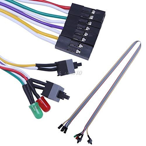 PC ATX Desktop Power Switch Cable Computer Case On Reset With HDD LED Light May Drop ship