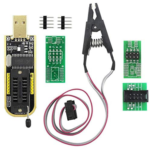 CH341A USB Programmer for Most of 24 25 Series EEPROM BIOS Chip with Clip