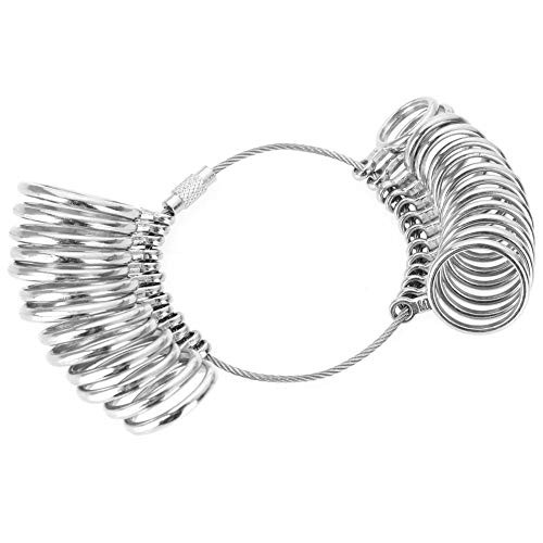 Finger Gauge and Ring Stick Set Ring Gauges Finger Sizer, Metal Ring Sizer, UK Ring Sizer Gauge Jewelry Size Measure Tool for Fitting Wedding Rings-Ring-