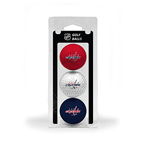 Team Golf NHL Washington Capitals Regulation Size Golf Balls, 3 Pack, Full Color Durable Team Imprint