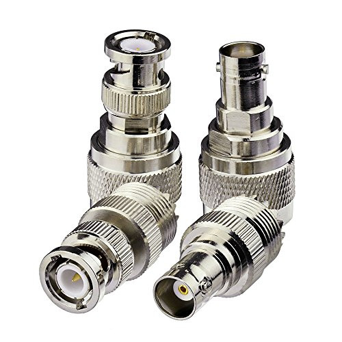 Superbat BNC Male/Female to UHF Male/Female -PL259 /SO239- RF Coaxial Coax Adapter Connector Kit 4 Pcs