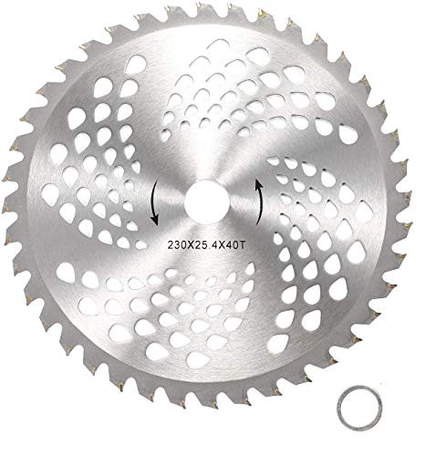 KuangBBBTools 9 inch 40 Teeth Carbide Tip Weed Eater Saw Blade Brush Cutter Blade Grass Trimmer Blade