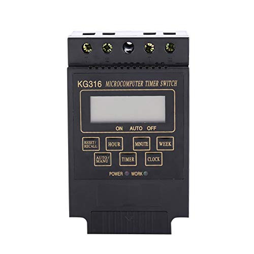 Programmable Time Switch, Weekly LCD Display 180V to 240V Time Switch Relay, LCD Power for Electrical Appliances for Lights-AC220V-