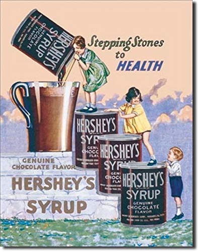 HAIMAX Metal Signs Unique for Indoor Man Cave Garage Pub Laundry Room Decor Hershey's Syrup Vintage Tin Signs for Home Kitchen Wall Pub Bar 8 x 12