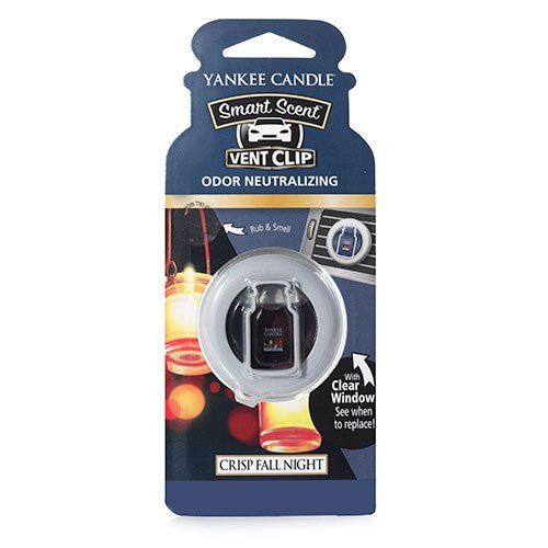 Yankee Candle Crisp Fall Night Smart Scent Car Vent Clip Air Freshener, Fresh Scent