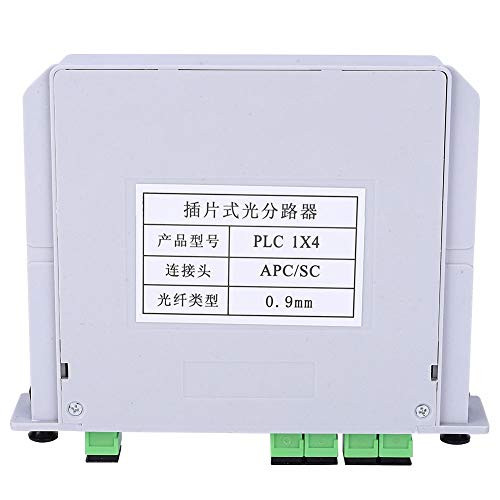 1X4 Fiber Splitter, Practical PLC Fiber Optic Splitter, Reliable Stable for Home Wiring Engineering Projects Fiber Optic LAN Corporate Companies