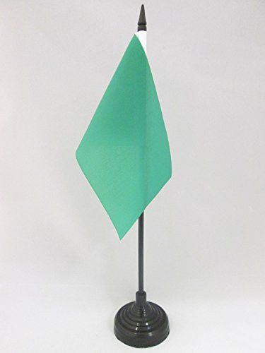 AZ FLAG Libya Old Table Flag 4'' x 6'' - Former Libyan Desk Flag 15 x 10 cm - Black Plastic Stick and Base