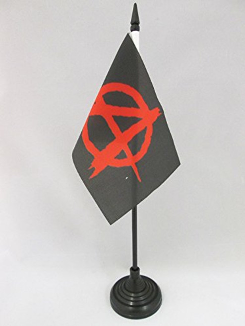 AZ FLAG Anarchy Black and red Table Flag 4'' x 6'' - Arnachism Movement Desk Flag 15 x 10 cm - Black Plastic Stick and Base AZ FLAG Anarchy Black and red Table Flag 4'' x 6'' - Arnachism Movement Desk Flag 15 x 10 cm - Black Plastic Stick and Base