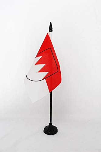 AZ FLAG Franconia Table Flag 4'' x 6'' - Bavarian - Bavaria Desk Flag 15 x 10 cm - Black Plastic Stick and Base