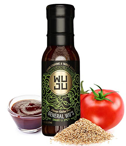 WUJU General Wus Chinese BBQ Sauce, Marinade  and  Savory Asian Dressing - Naturally Gluten Free Asian BBQ Sauce - Savory  and  Spicy Ginger Sauce - Authentic Spicy BBQ Sauce w/ Natural Ingredients - 8 Ounce