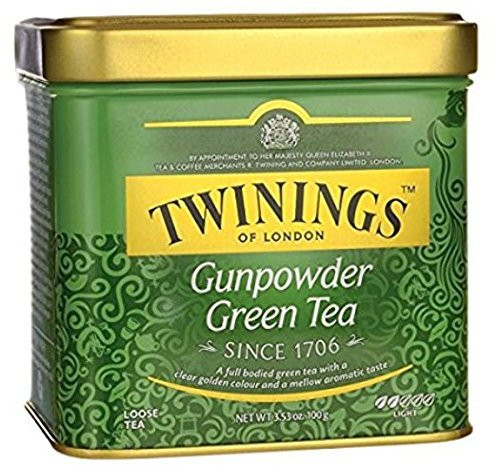 Twinings of London Loose Gunpowder Green Tea, 3.53 Ounce Tin Twinings of London Loose Gunpowder Green Tea, 3.53 Ounce Tin