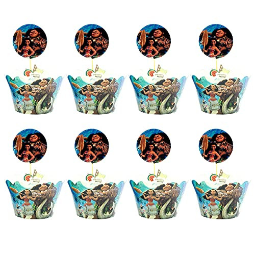 12pc Moana Cupcake Topper and Cupcake Wrapper Moana Party Decoration Kid's Birthday Moana Party Decoration Supplies. 12pc Moana Cupcake Topper and Cupcake Wrapper Moana Party Decoration Kid's Birthday Moana Party Decoration Supplies.