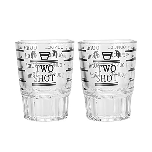 YARNOW Coffee Measuring Glass Espresso Measuring Glass Espresso Shot Glass Double Spouts Cup Milk Shot Pitcher Glasses Measuring Cup for Coffee Milk 60ML 2PCS YARNOW Coffee Measuring Glass Espresso Measuring Glass Espresso Shot Glass Double Spouts Cup Milk Shot Pitcher Glasses Measuring Cup for Coffee Milk 60ML 2PCS